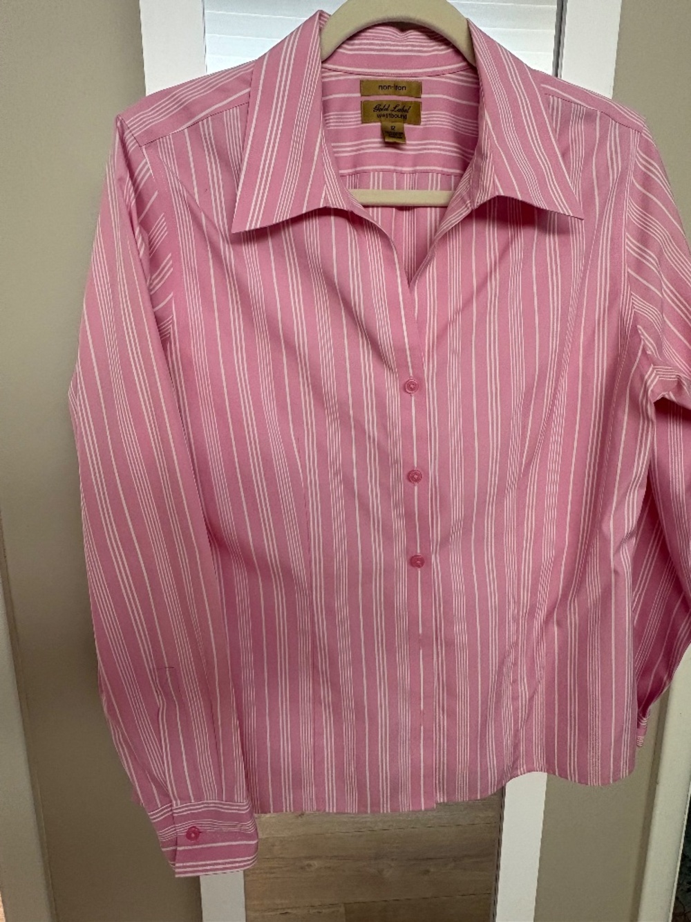 Gold Label Westbound Pink and White Stripe Blouse